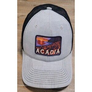 ACADIA National Park CAP Snapback Adult Trucker Gray Black Mesh PARKS HAT